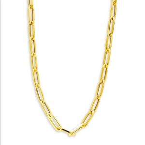 14K Yellow Gold Paperclip Chain Necklace